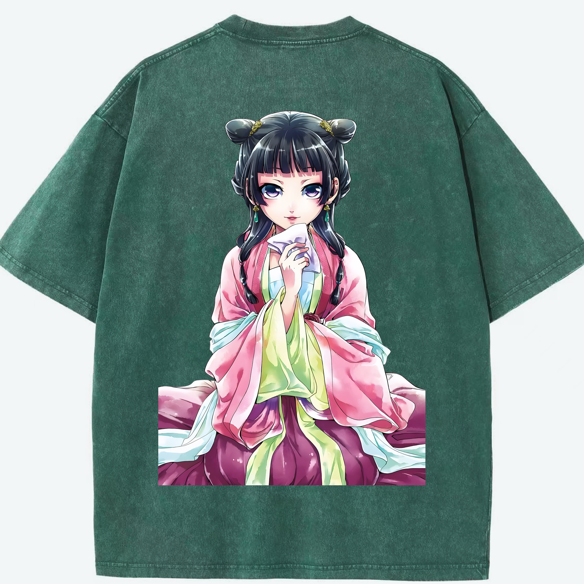 （画像用） 薬屋のひとりごと The Apothecary Diaries 綿100% ヴィンテージ風 半袖Tシャツ（背面プリント）